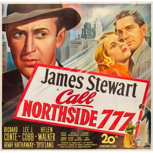 59. CALL NORTHSIDE 777 (1948): Six Sheet (80" x 80"); Stone Lithograph; Very Fine- Folded