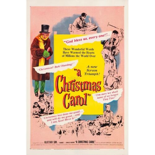 66. A CHRISTMAS CAROL (1951): One Sheet (27" x 41"); Very Fine- on Linen