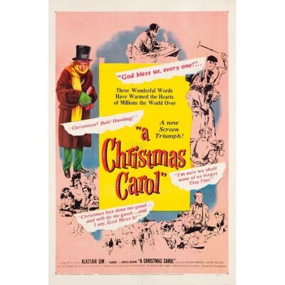 66. A CHRISTMAS CAROL (1951): One Sheet (27" x 41"); Very Fine- on Linen