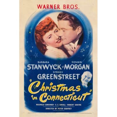68. CHRISTMAS IN CONNECTICUT (1945): One Sheet (28" x 41"); Fine- on Linen