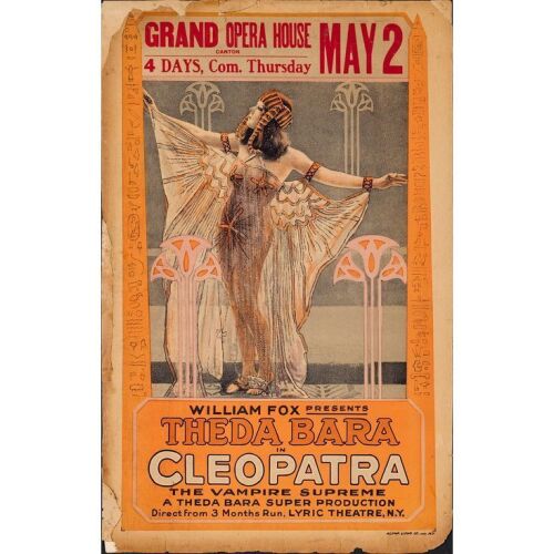 70. CLEOPATRA (1917): Window Card (14" x 22"); Stone Lithograph; Fine-