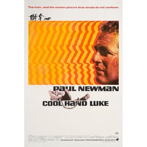 71. COOL HAND LUKE (1967): One Sheet (27" x 41"); Very Fine- on Linen