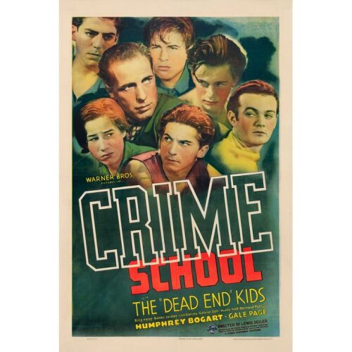 75. CRIME SCHOOL (1938): One Sheet (27" x 41"); Very Fine- on Linen
