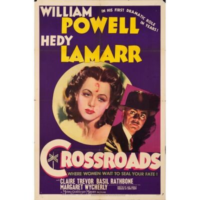 76. CROSSROADS (1942): One Sheet (27" x 41"); Style C; Fine+ Folded
