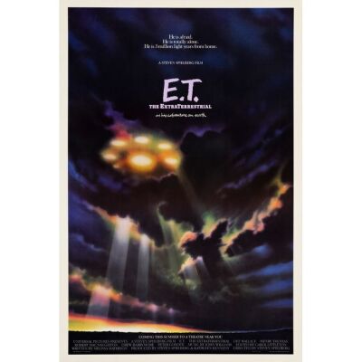 93. E.T. THE EXTRA-TERRESTRIAL (1982): One Sheet (27" x 41"); Advance; Very Fine on Linen
