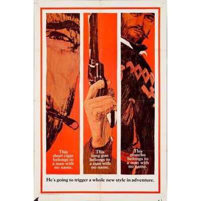 100. A FISTFUL OF DOLLARS (1964): One Sheet (27" x 41"); Teaser Style B; Fine+ Folded