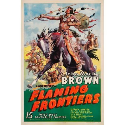 102. FLAMING FRONTIERS (1938): One Sheet (27" x 41"); All-Serial Style; Very Fine- on Linen