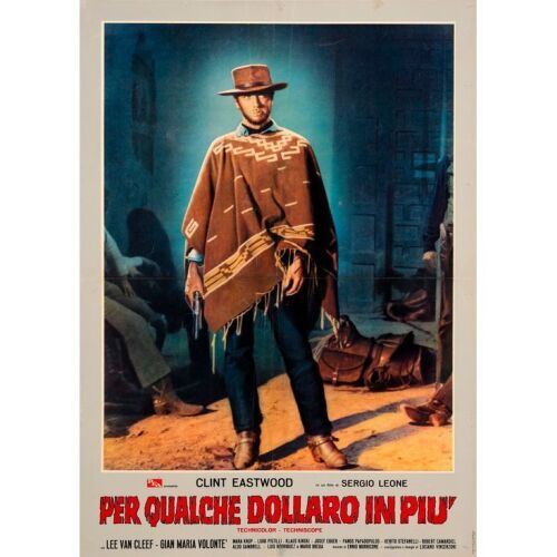 105. FOR A FEW DOLLARS MORE (1965): Italian Large Vertical Photobusta (27" x 37"); Country-of-Origin; Fine+ on Linen