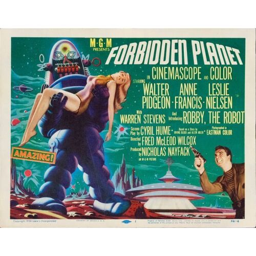 107. FORBIDDEN PLANET (1956): Title Lobby Card (11" x 14"); Very Fine-