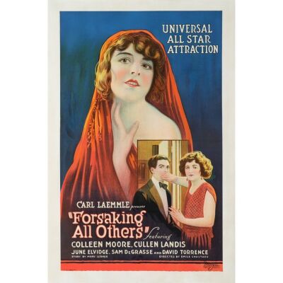 108. FORSAKING ALL OTHERS (1922): One Sheet (26.5" x 40"); Stone Lithograph; Fine+ on Linen