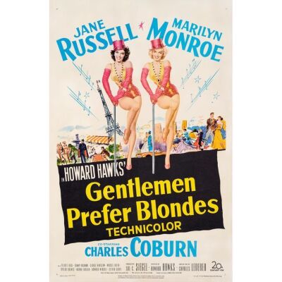 111. GENTLEMEN PREFER BLONDES (1953): One Sheet (27" x 41"); Fine+ on Linen