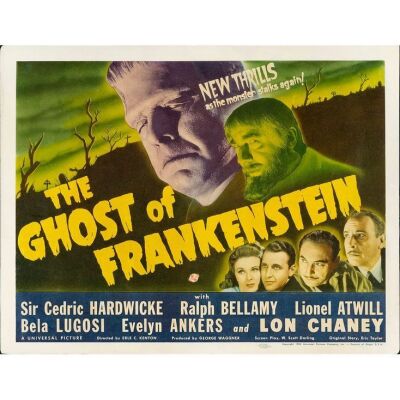 112. THE GHOST OF FRANKENSTEIN (1942): Title Lobby Card (11" x 14"); Very Fine-
