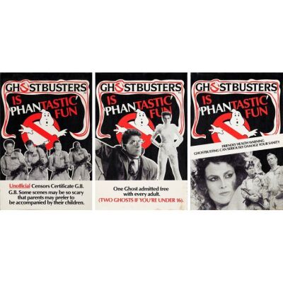 113. GHOSTBUSTERS (1984): British Marler Haley Double Crowns (3) (20" x 30"); Fine+ Rolled