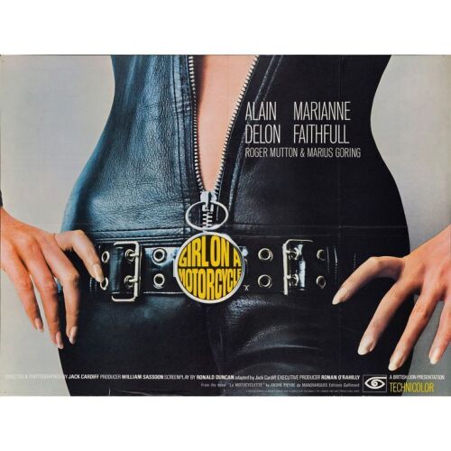 114. GIRL ON A MOTORCYCLE (1968): Full-Bleed British Quad (40" x 30"); Country-of-Origin, Style B; Very Fine Folded