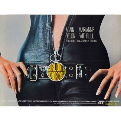 114. GIRL ON A MOTORCYCLE (1968): Full-Bleed British Quad (40" x 30"); Country-of-Origin, Style B; Very Fine Folded