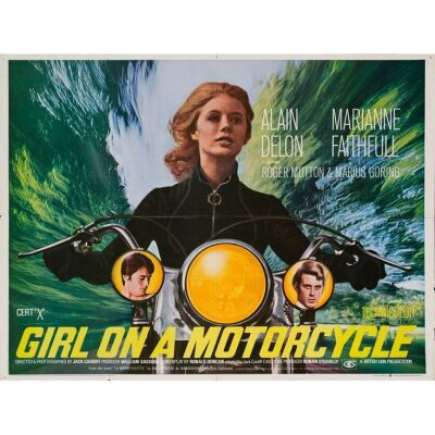 115. GIRL ON A MOTORCYCLE (1968): British Quad (40" x 30"); Country-of-Origin, Style A; Very Fine- Folded