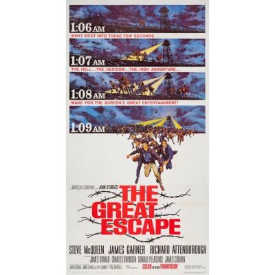 122. THE GREAT ESCAPE (1963): Three Sheet (41" x 79"); Very Fine+ Folded