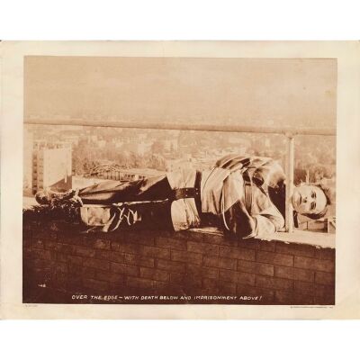 123. THE GRIM GAME (1919): Lobby Card (11" x 14"); Featuring Harry Houdini; Fine