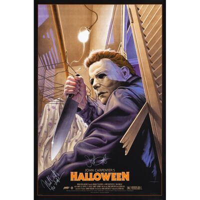 127. HALLOWEEN (2018): Limited Edition Screen Print (24" x 36") Signed by John Carpenter, Nick Castle and Jason Edmiston (Beckett COA); Regular Edition, Hand-Numbered