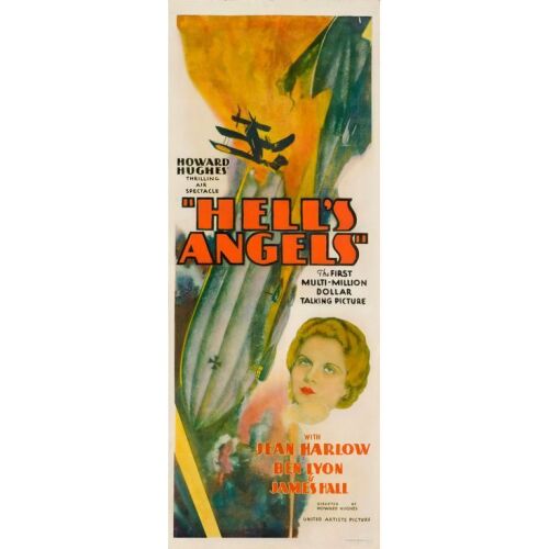 130. HELL'S ANGELS (1930): Insert (14" x 36"); Very Good+ Rolled