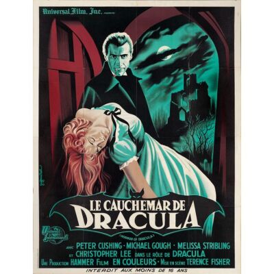 134. HORROR OF DRACULA (1959): French Grande (47" x 63"); Very Fine+ Folded