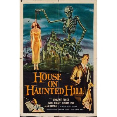 139. HOUSE ON HAUNTED HILL (1959): One Sheet (27" x 41"); Fine+ Folded