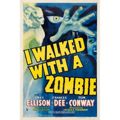 140. I WALKED WITH A ZOMBIE (1943): One Sheet (27" x 41"); Style A; Very Good+ on Linen