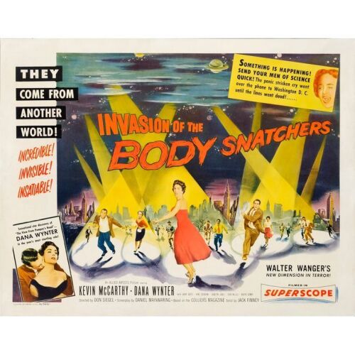 145. INVASION OF THE BODY SNATCHERS (1956): Half Sheet (22" x 28"); Style B; Very Fine- Folded