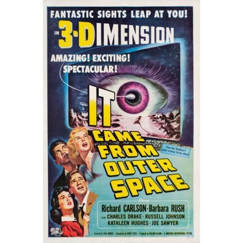 152. IT CAME FROM OUTER SPACE (1953): One Sheet (27" x 42"); 3D Style; Very Fine+ on Linen