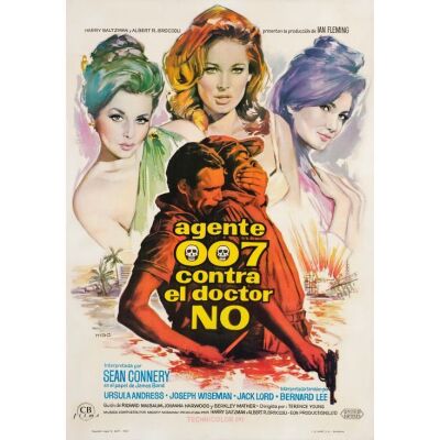 158. JAMES BOND: DR. NO (1963): Spanish One Sheet (27" x 39"); Fine+ on Linen