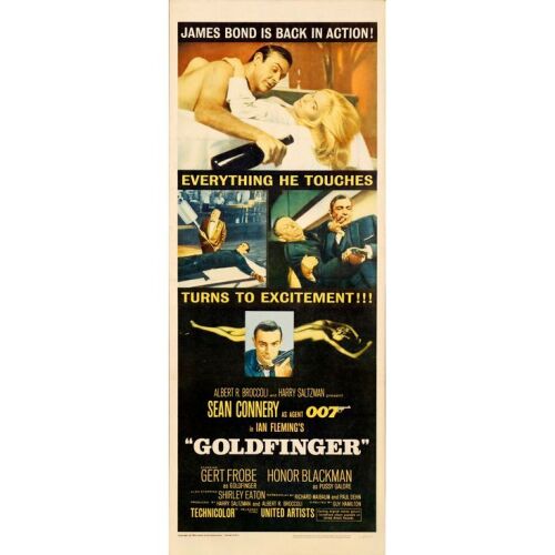 161. JAMES BOND: GOLDFINGER (1964): Insert (14" x 36"); Fine+ on Paper