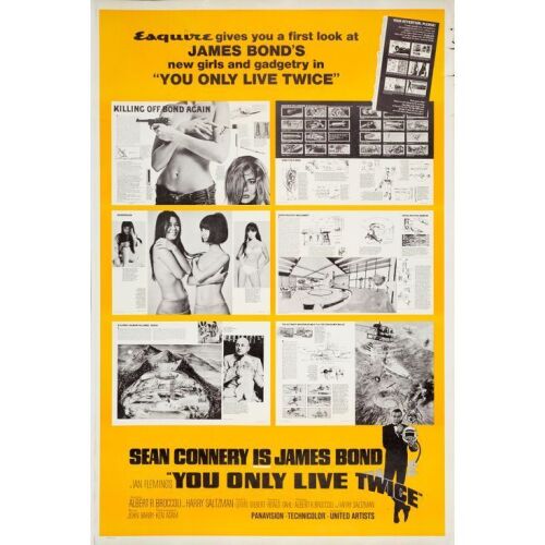 168. JAMES BOND: YOU ONLY LIVE TWICE (1967): 40 x 60; Esquire Magazine Style; Fine+ Rolled
