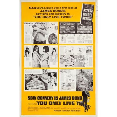 168. JAMES BOND: YOU ONLY LIVE TWICE (1967): 40 x 60; Esquire Magazine Style; Fine+ Rolled