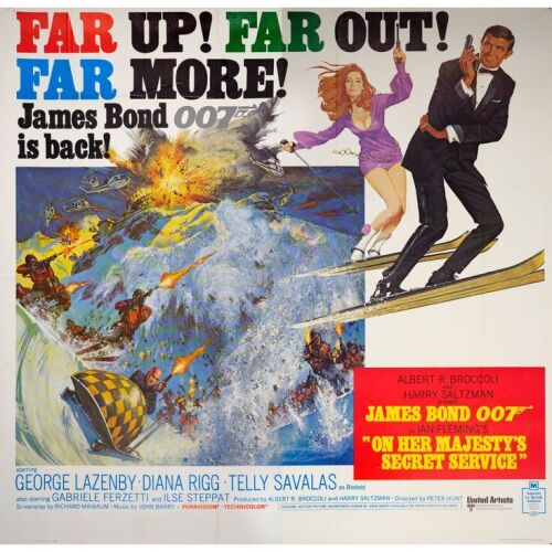 172. JAMES BOND: ON HER MAJESTY'S SECRET SERVICE (1969): Six Sheet (78" x 76"); Very Fine Folded