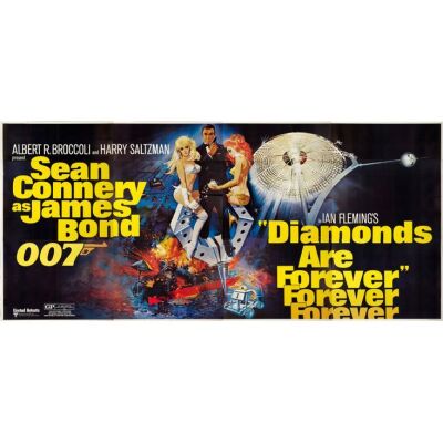 173. JAMES BOND: DIAMONDS ARE FOREVER (1971): 24 Sheet (232" x 104"); Rainlap Style; Very Fine Folded