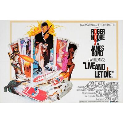 174. JAMES BOND: LIVE AND LET DIE (1973): British Quad (Trimmed) (38.5" x 26.5"); Country-of-Origin; Fine+ Folded