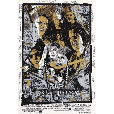 195. THE LOST BOYS (2007): Limited Edition Screen-Printed Poster (25" x 36") Signed by Jason Patric, Dianne Wiest, Edward Herrmann, Kiefer Sutherland, Jami Gertz, Corey Feldman, Jamison Newlander, Brooke McCarter, Billy Wi