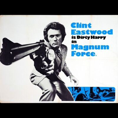 198. MAGNUM FORCE (1974): Full-Bleed British Quad (40" x 30"); First UK Release Teaser; Fine Folded