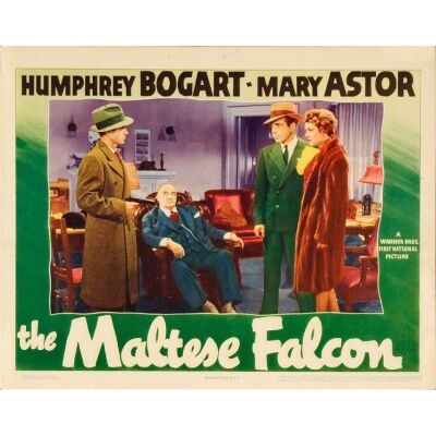 199. THE MALTESE FALCON (1941): Lobby Card (11" x 14"); CGC-Graded 6.5; Fine+