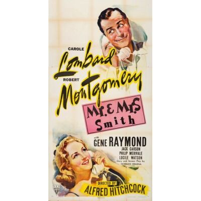 212. MR. & MRS. SMITH (1941): Three Sheet (41" x 79"); Style A; Very Fine Folded