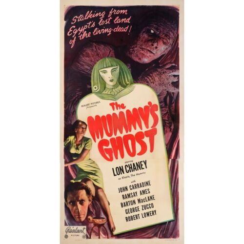 216. THE MUMMY'S GHOST (R-1948): Three Sheet (41" x 80"); Very Fine- on Linen