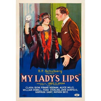 217. MY LADY'S LIPS (1925): One Sheet (27" x 41"); Stone Lithograph; Very Fine- on Linen