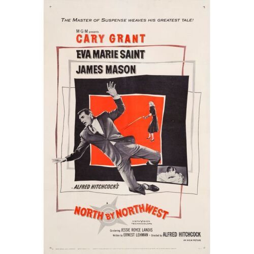 224. NORTH BY NORTHWEST (1959): One Sheet (27" x 41"); Fine+ on Linen