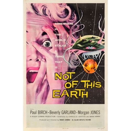 226. NOT OF THIS EARTH (1957): One Sheet (27" x 42"); Very Fine- on Linen