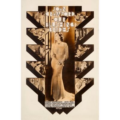 229. OUR BLUSHING BRIDES (1930): One Sheet (28" x 42"); Rotogravure Style; Fine on Linen