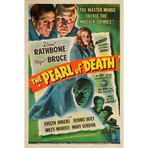 233. THE PEARL OF DEATH (1944): One Sheet (27" x 41"); Very Fine- on Linen