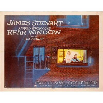 247. REAR WINDOW (1954): Half Sheet (22" x 28"); Style B; Very Fine- on Paper