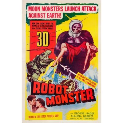256. ROBOT MONSTER (1953): One Sheet (27" x 42"); Very Fine- on Linen