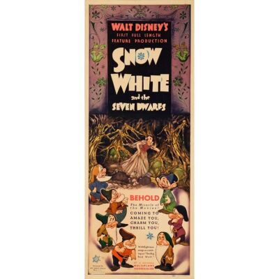 266. SNOW WHITE AND THE SEVEN DWARFS (1937): Insert (14" x 36"); Very Fine Rolled