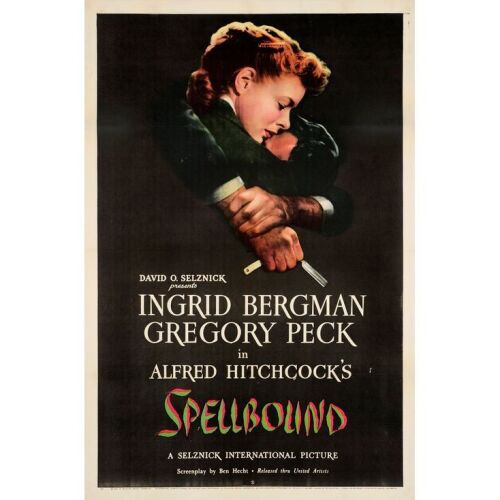 270. SPELLBOUND (1945): One Sheet (27" x 41"); Very Fine- on Linen